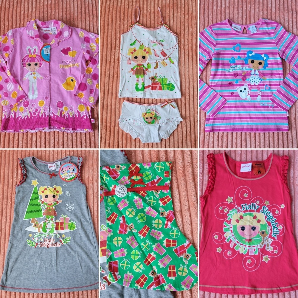 Lalaloopsy Girls 8 Clothing Lot Pajama Top Tank Underwear Nightgown Stocking Y2K